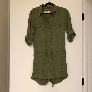 Pistola/Lulu's Army Green Utility Romper S